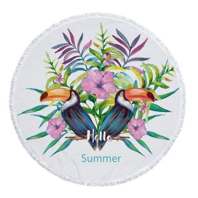 Tropical Beach Towel With Tassels