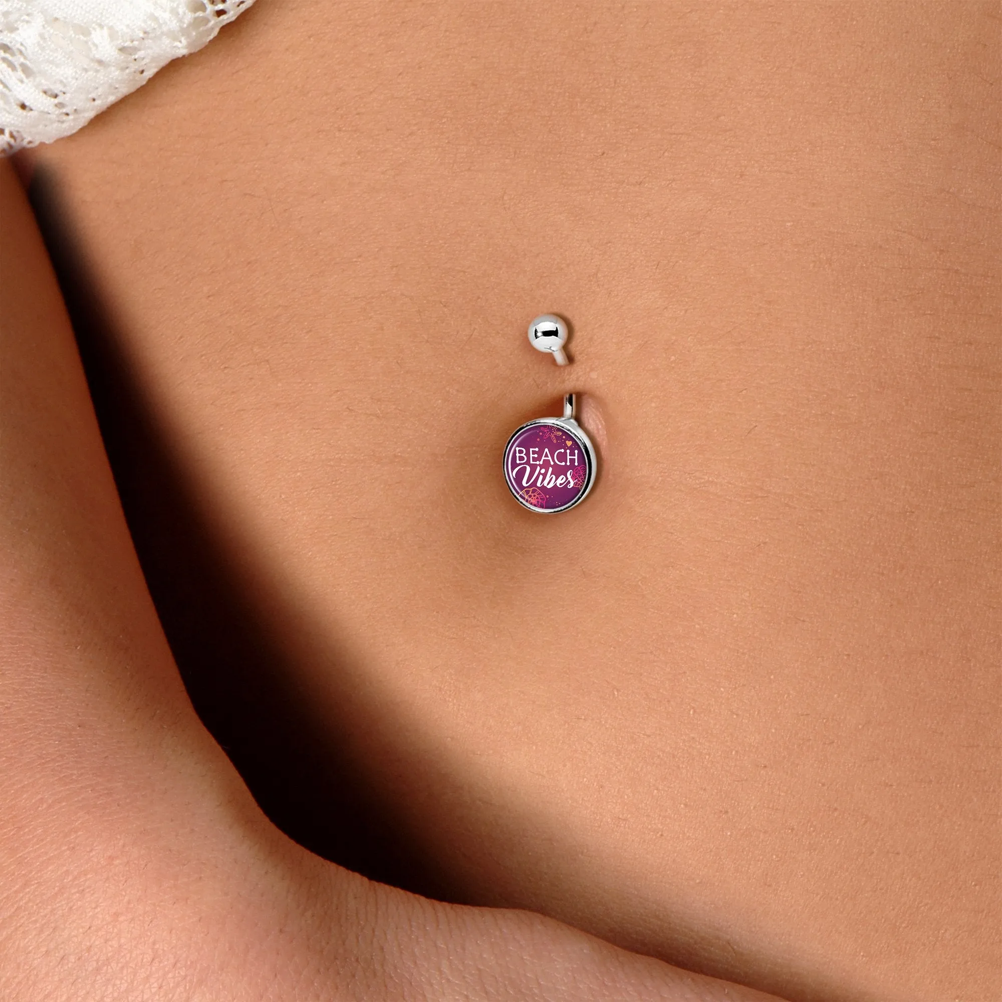 Tropical Paradise Beach Vibes Belly Ring