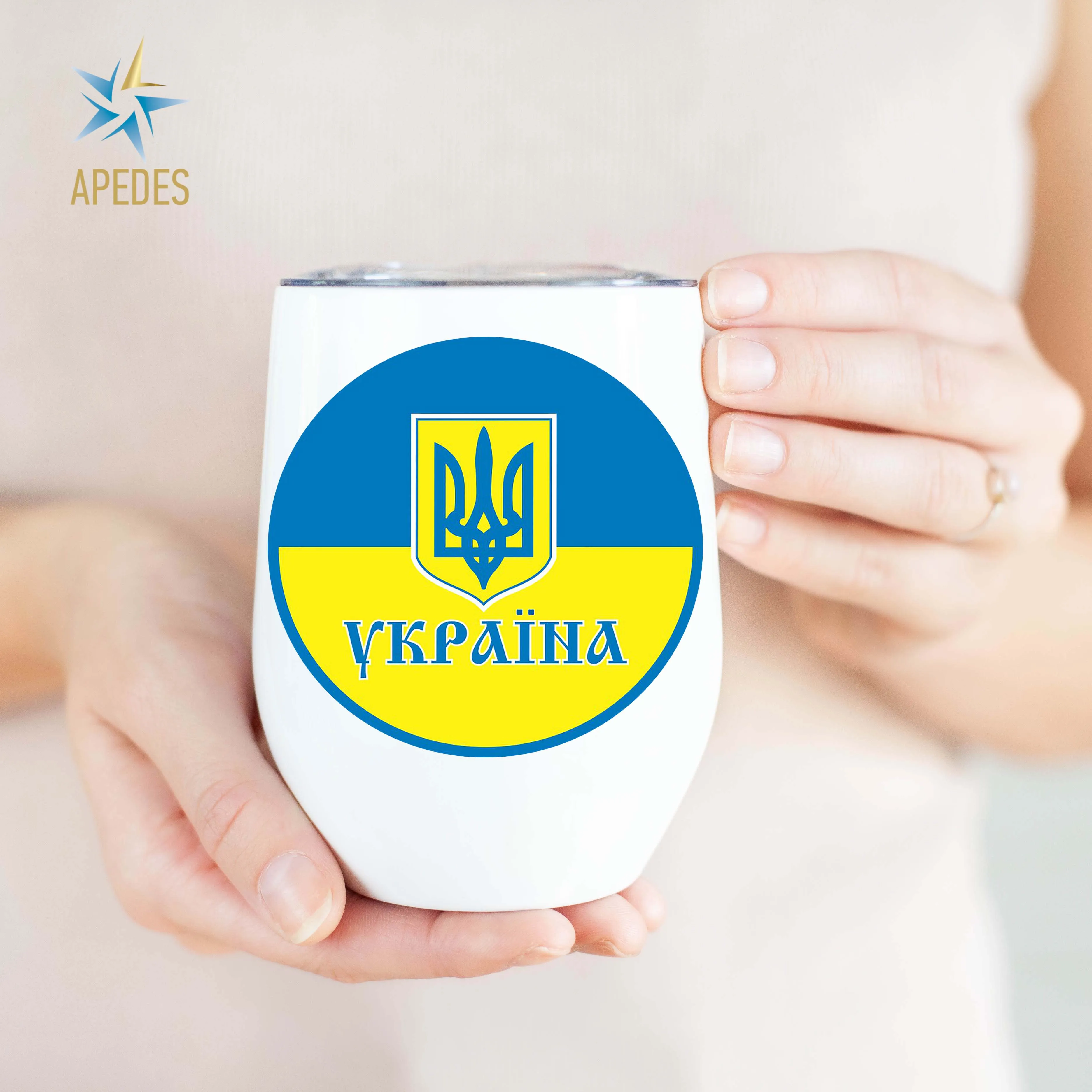 Ukraine Stainless Steel Stemless Wine Cup 12 OZ