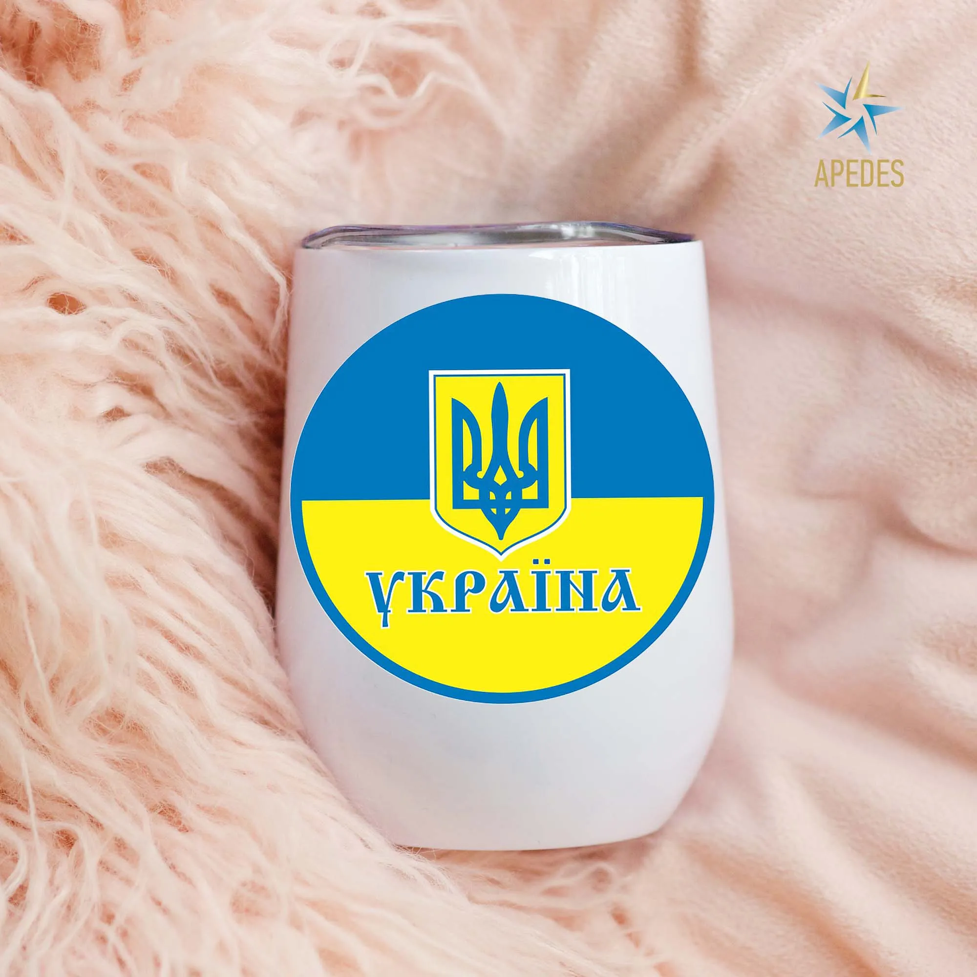 Ukraine Stainless Steel Stemless Wine Cup 12 OZ