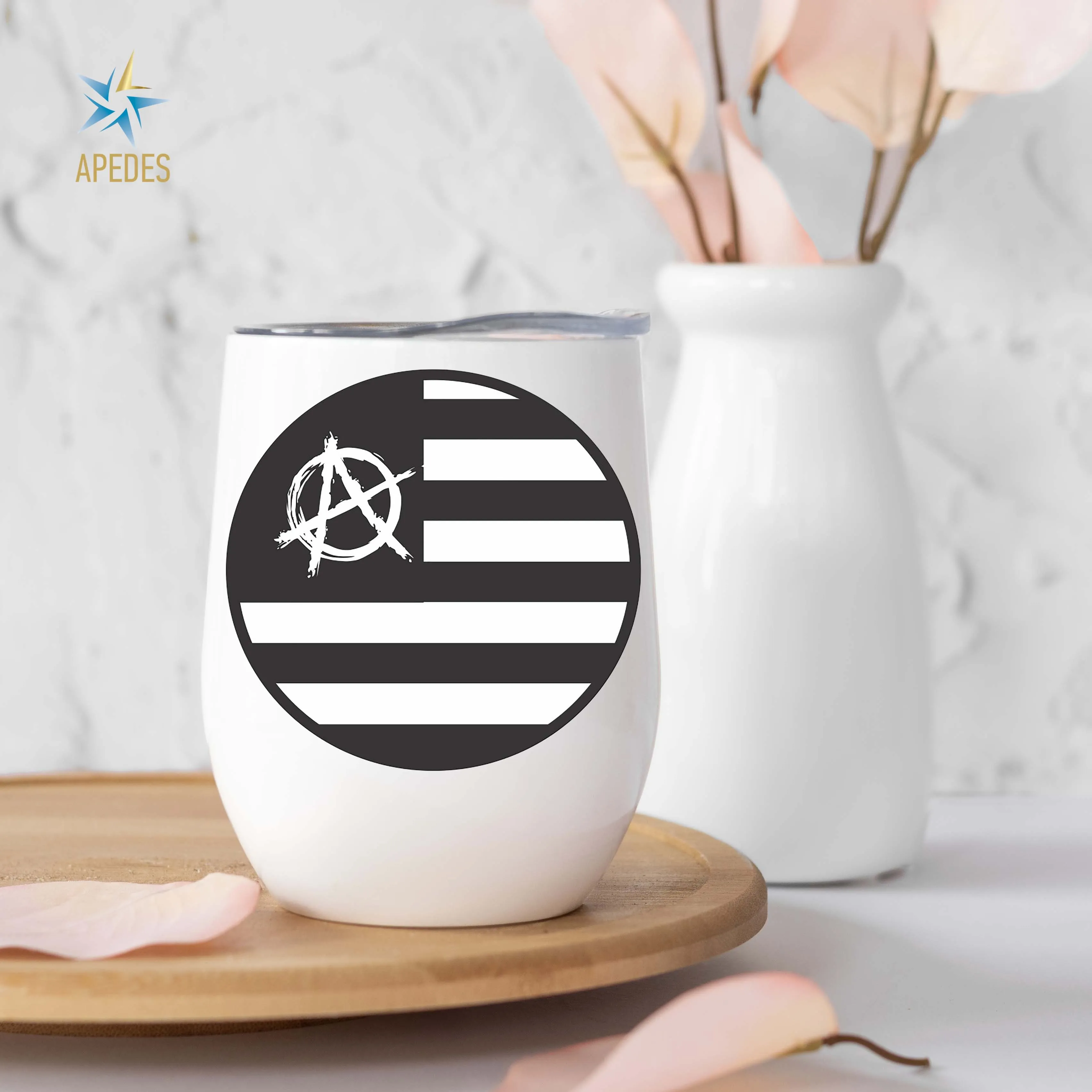 US Anarchy Stainless Steel Stemless Wine Cup 12 OZ