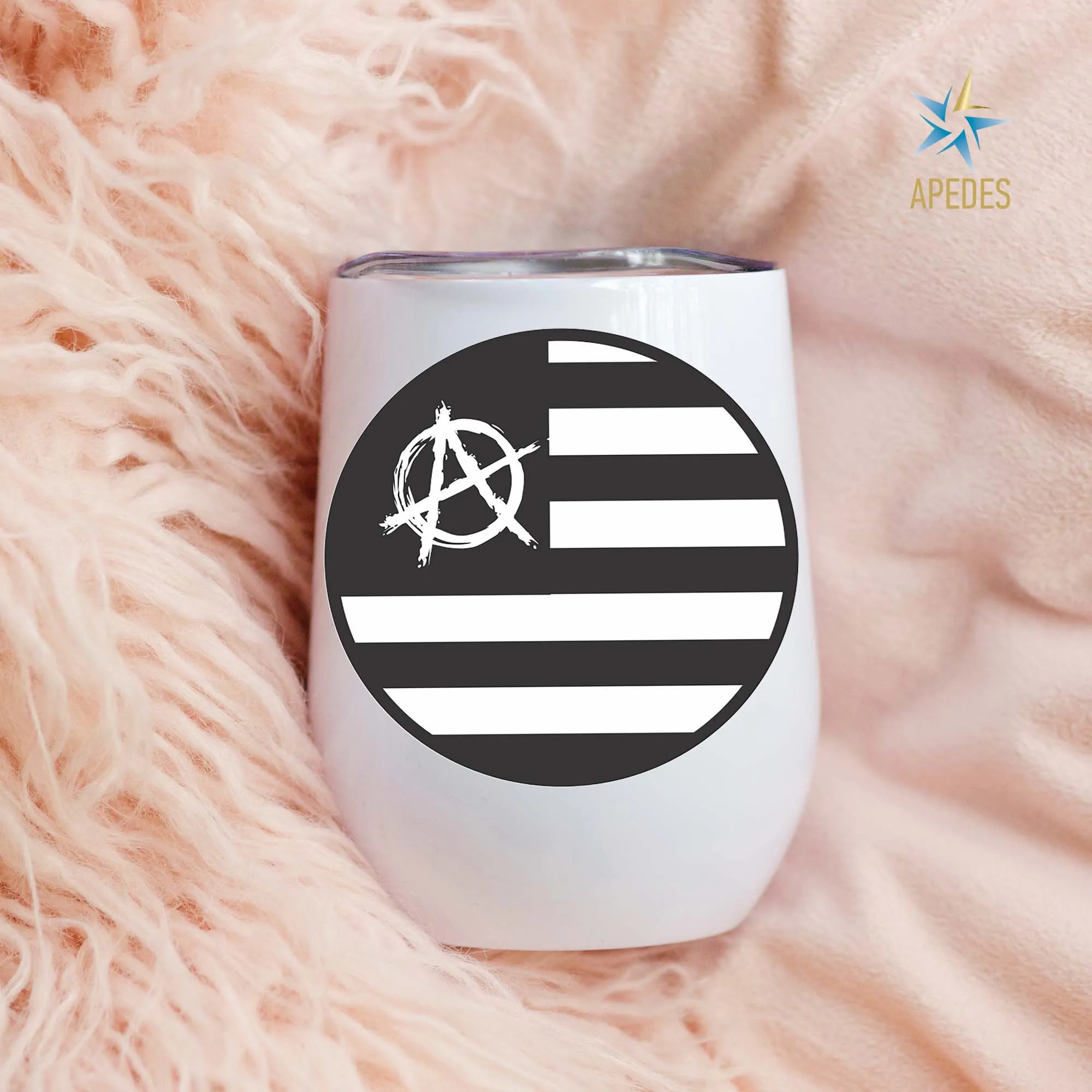 US Anarchy Stainless Steel Stemless Wine Cup 12 OZ