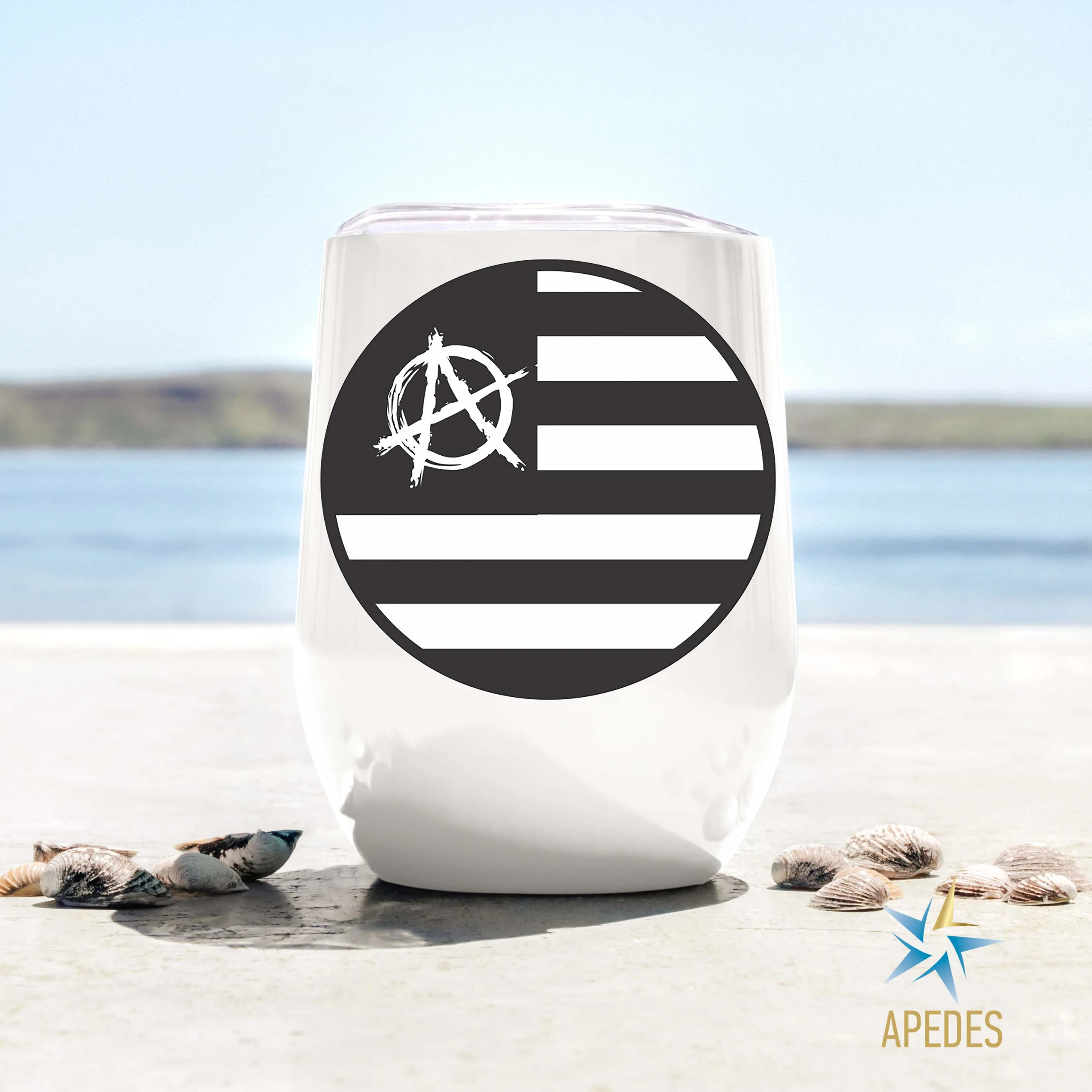 US Anarchy Stainless Steel Stemless Wine Cup 12 OZ