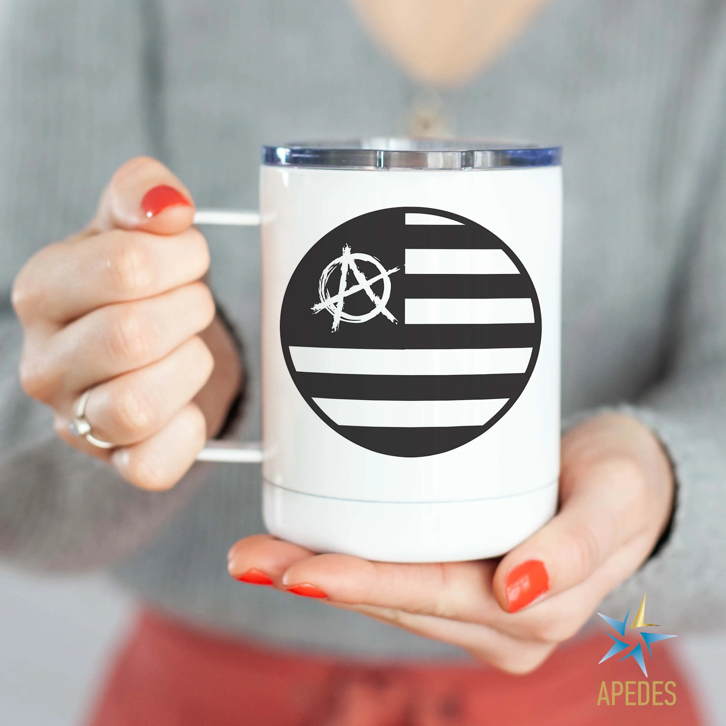 US Anarchy Stainless Steel Travel Mug 13 OZ