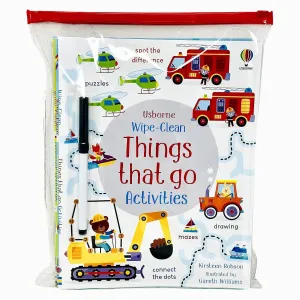 Usborne Wipe Clean Activities 6 Books Collection Set By Kirsteen Robson(Dinosaur Activities)