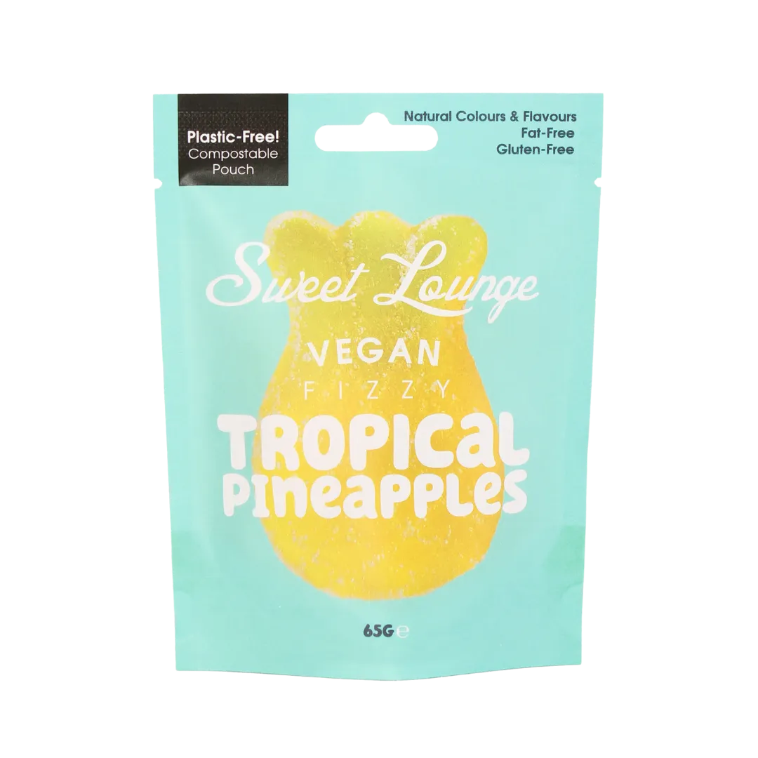 Vegan Fizzy Tropical Pineapples Pouch 10 x 65g