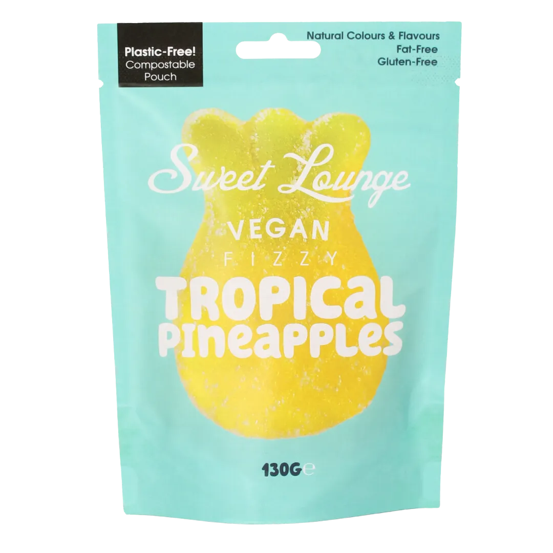Vegan Fizzy Tropical Pineapples Pouch 8 x 130g