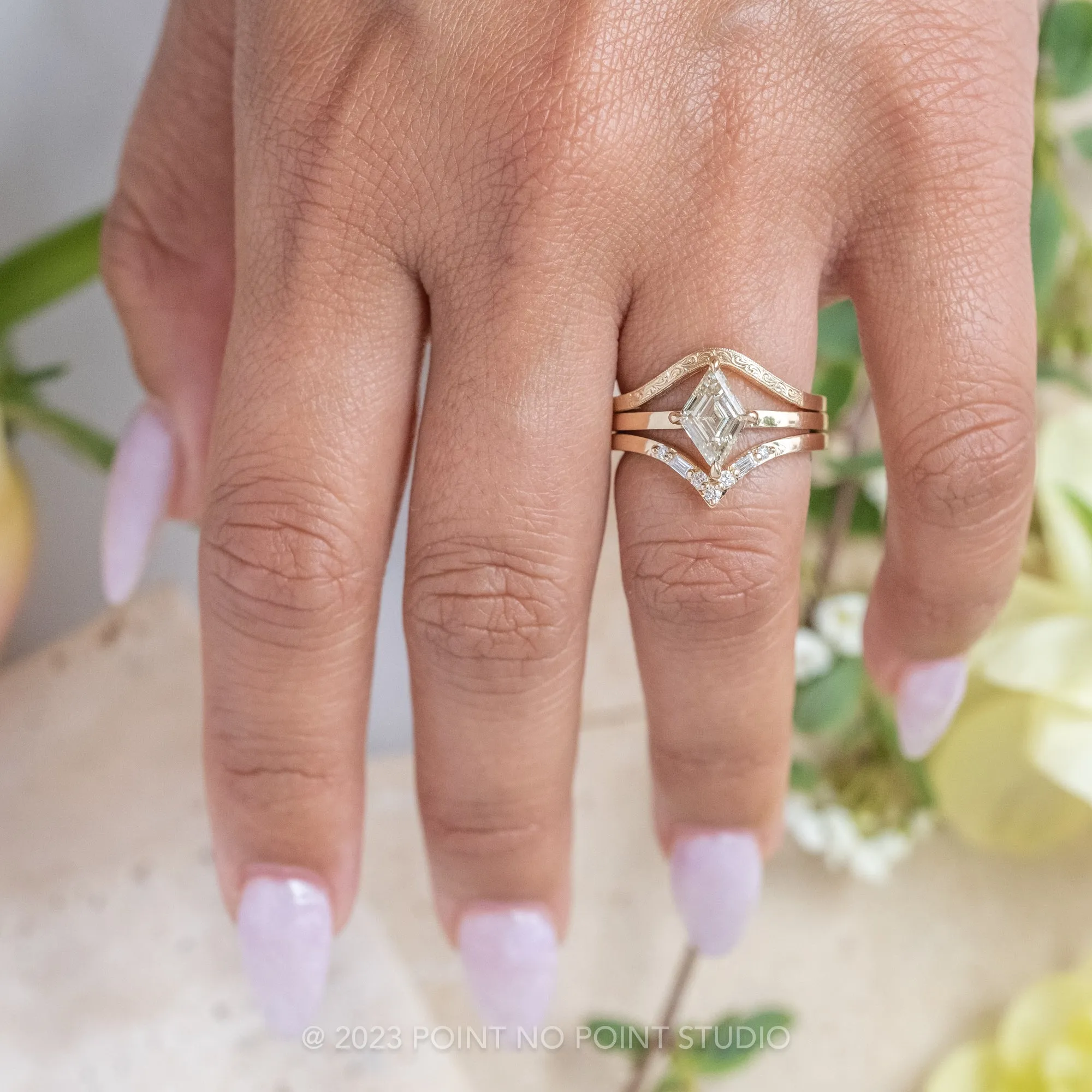 Vintage Classic Contour Wedding Band, 14k Yellow Gold