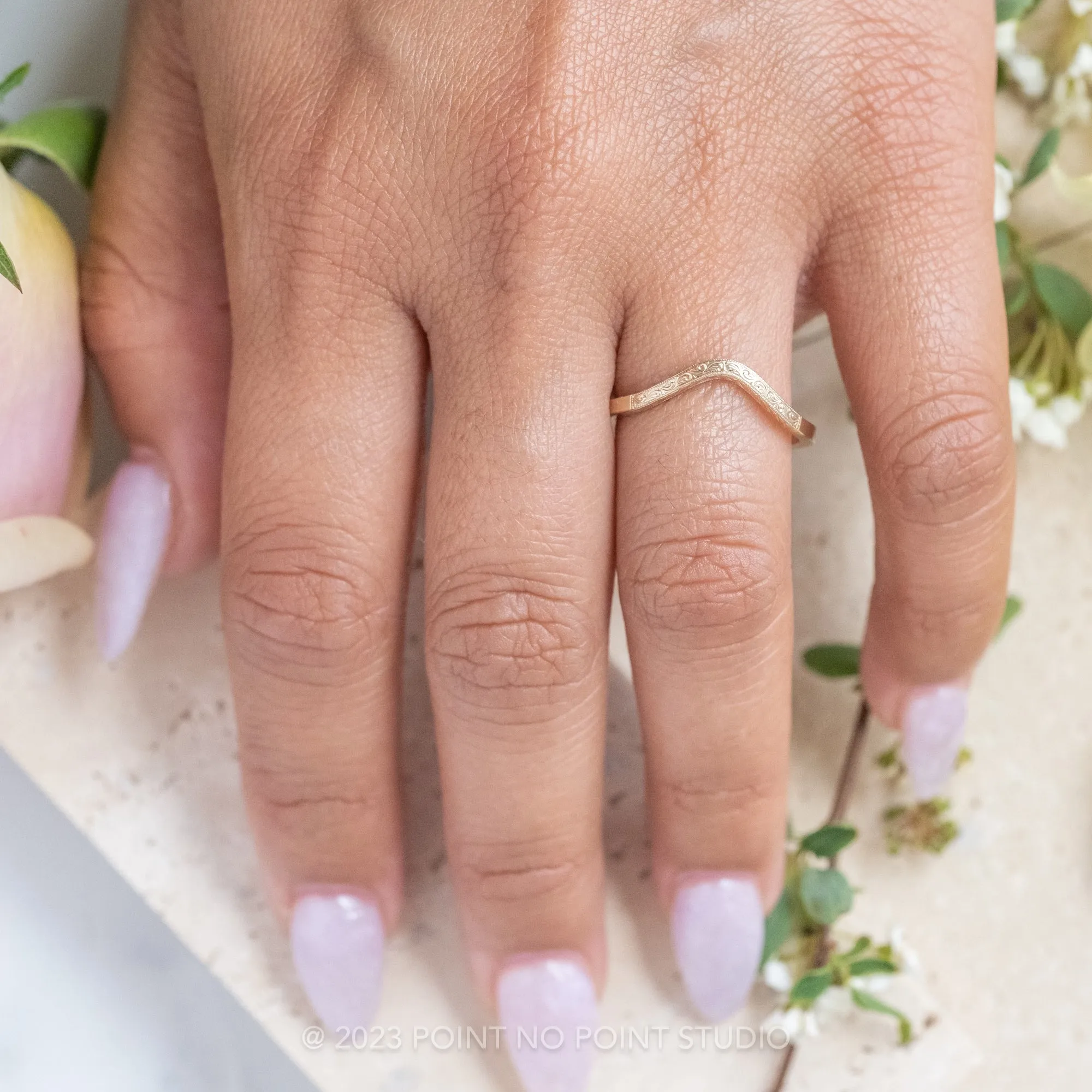 Vintage Classic Contour Wedding Band, 14k Yellow Gold