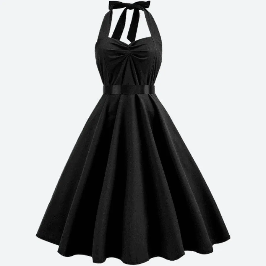 Vintage Polka Dot Halter Dresses