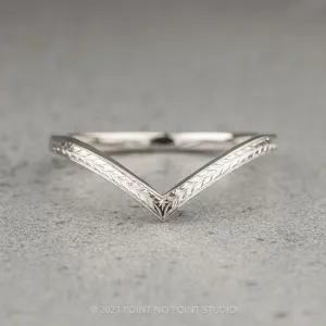 Vintage Vivian Wedding Band, Platinum