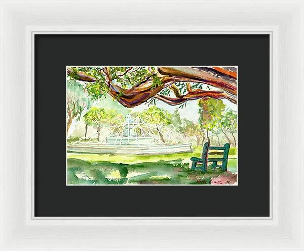 Waikiki Fountain - Framed Print