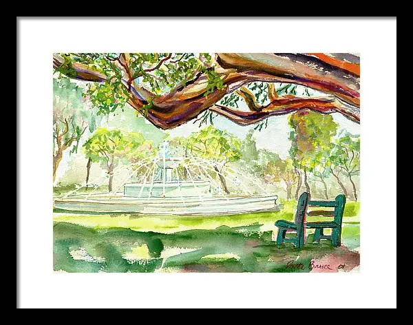 Waikiki Fountain - Framed Print