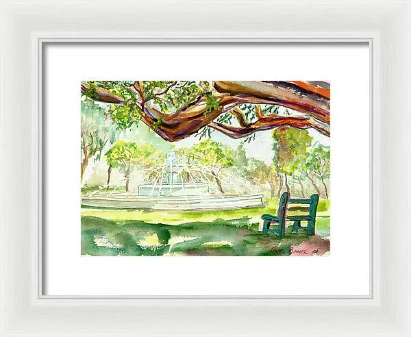 Waikiki Fountain - Framed Print