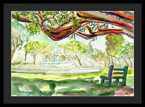 Waikiki Fountain - Framed Print