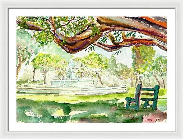 Waikiki Fountain - Framed Print