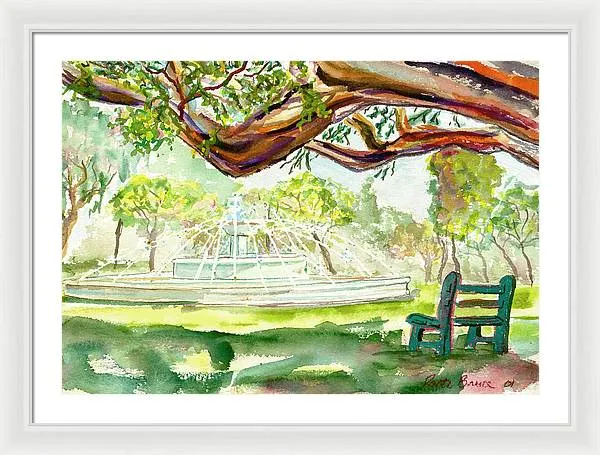 Waikiki Fountain - Framed Print