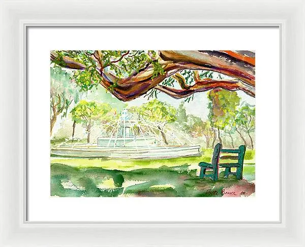 Waikiki Fountain - Framed Print