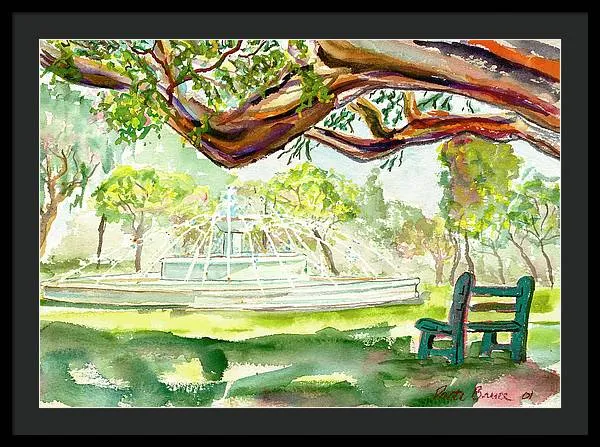 Waikiki Fountain - Framed Print