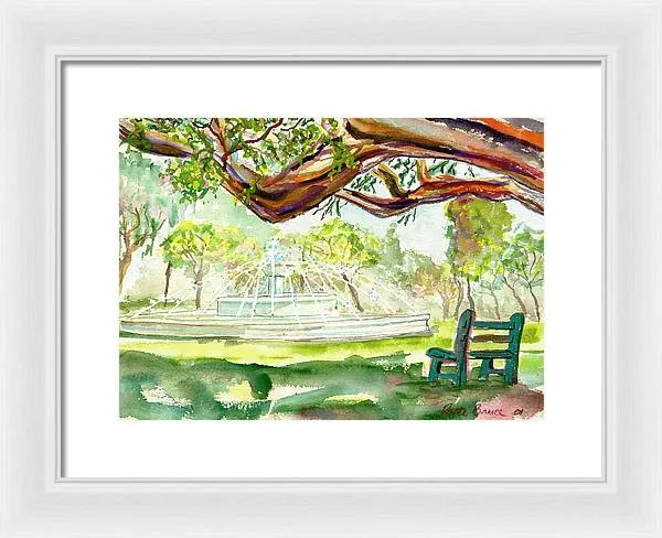 Waikiki Fountain - Framed Print