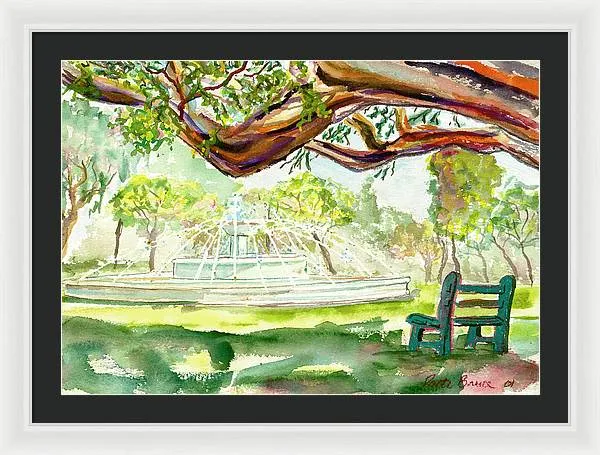 Waikiki Fountain - Framed Print