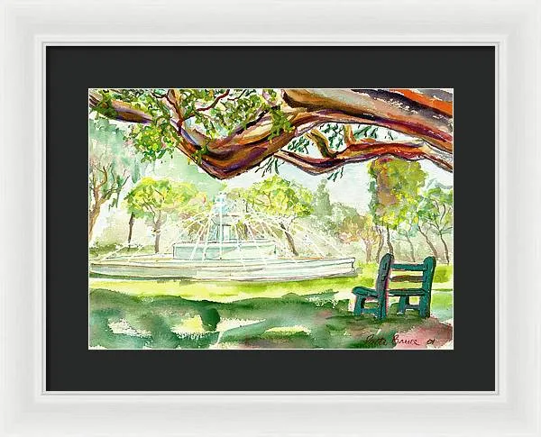 Waikiki Fountain - Framed Print