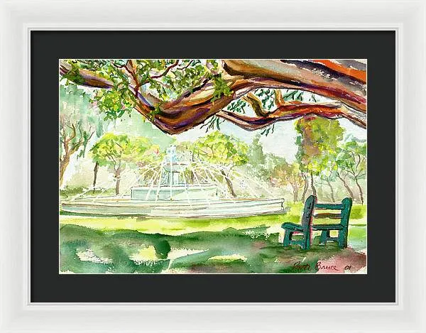 Waikiki Fountain - Framed Print