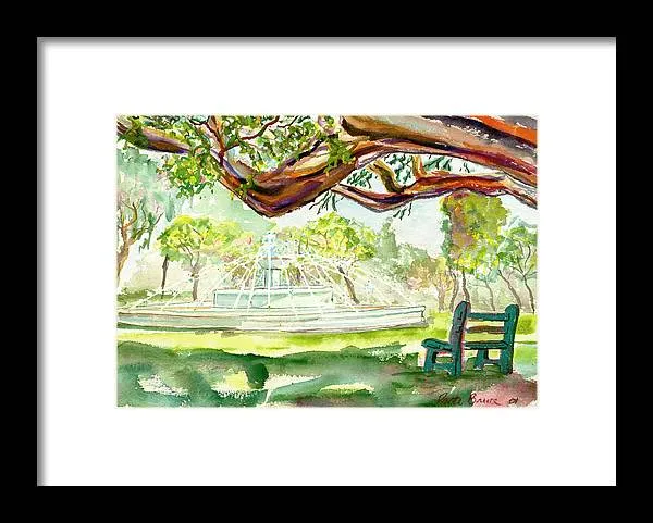 Waikiki Fountain - Framed Print