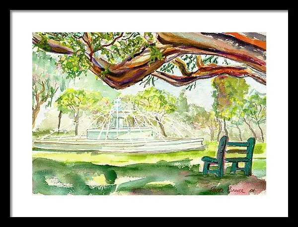 Waikiki Fountain - Framed Print