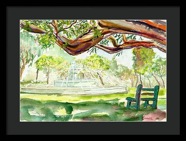 Waikiki Fountain - Framed Print