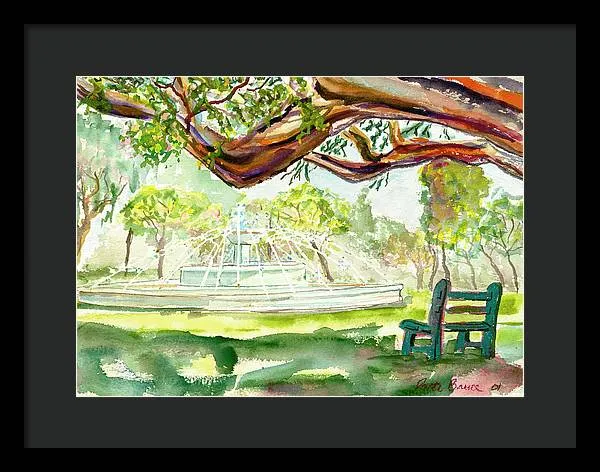 Waikiki Fountain - Framed Print