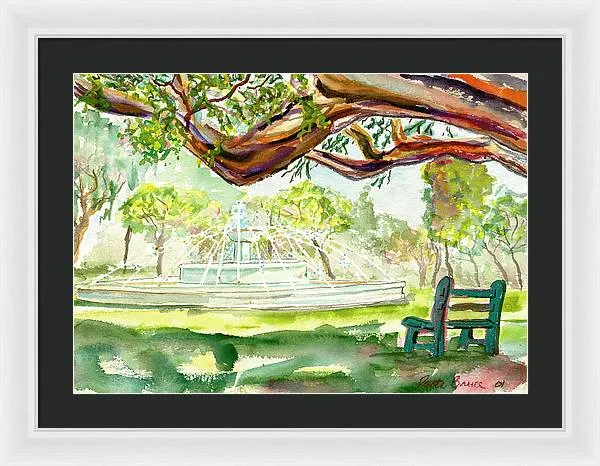 Waikiki Fountain - Framed Print