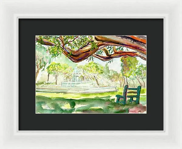 Waikiki Fountain - Framed Print