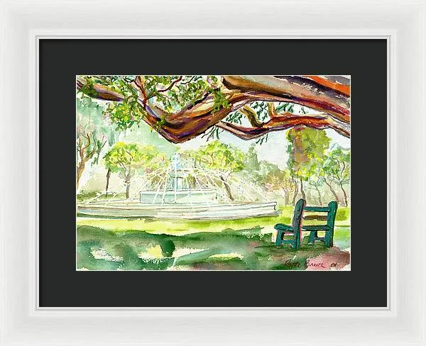 Waikiki Fountain - Framed Print