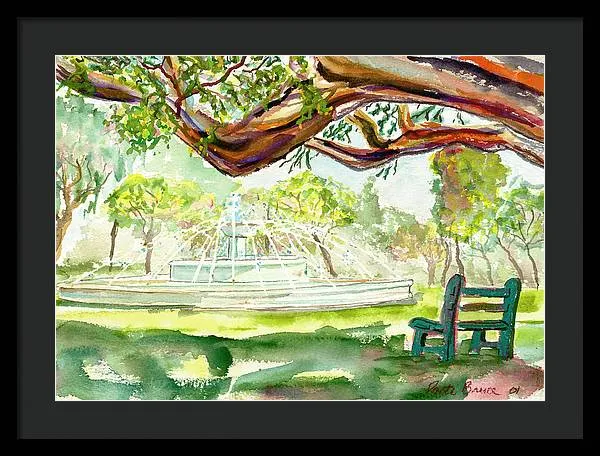 Waikiki Fountain - Framed Print