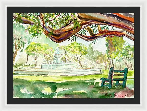 Waikiki Fountain - Framed Print
