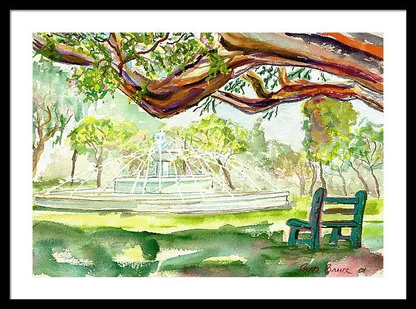 Waikiki Fountain - Framed Print