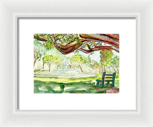 Waikiki Fountain - Framed Print