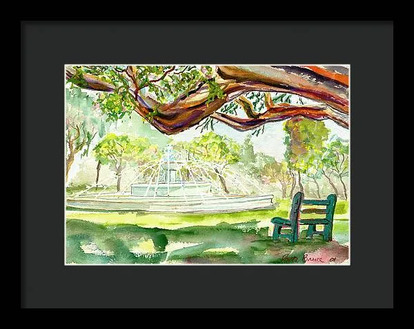 Waikiki Fountain - Framed Print