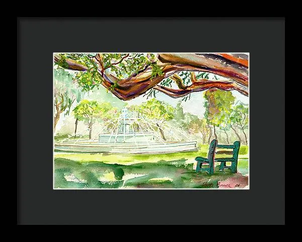 Waikiki Fountain - Framed Print