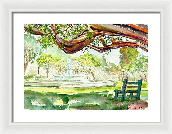 Waikiki Fountain - Framed Print