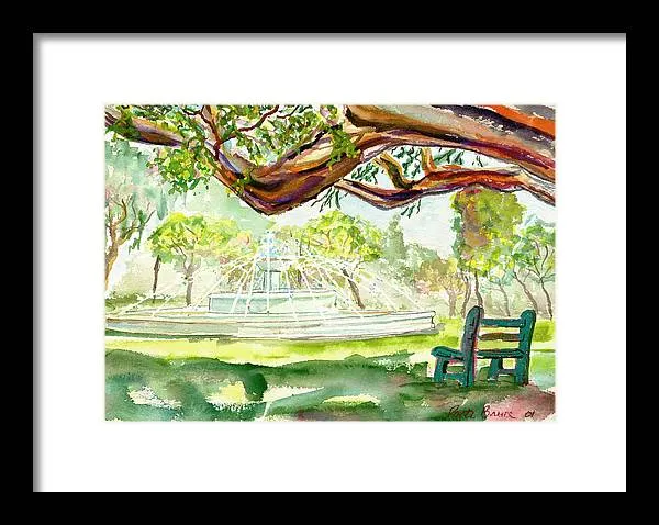 Waikiki Fountain - Framed Print