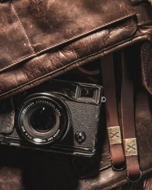 X Leather Camera Strap  Dark Brown 15mm